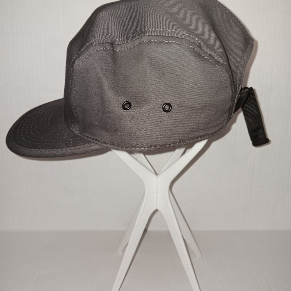 OTTO 100% COTTON ADJUSTABLE STRAP HAT CLOUD RAINDROP PATTERN GRAY WHITE - Picture 2 of 9